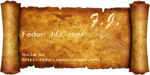 Fedor József névjegykártya