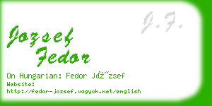 jozsef fedor business card